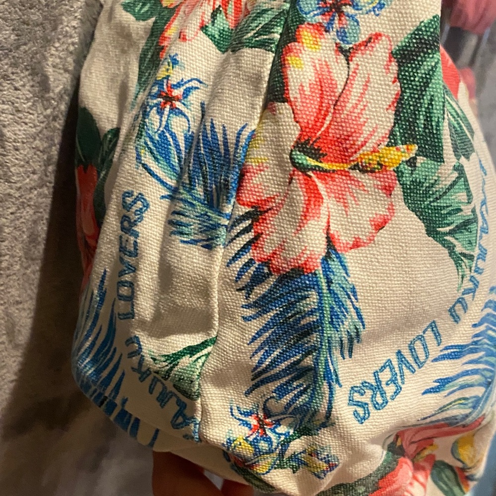 Floral Pink and Cream Women's Bag - Picture 6 of 11